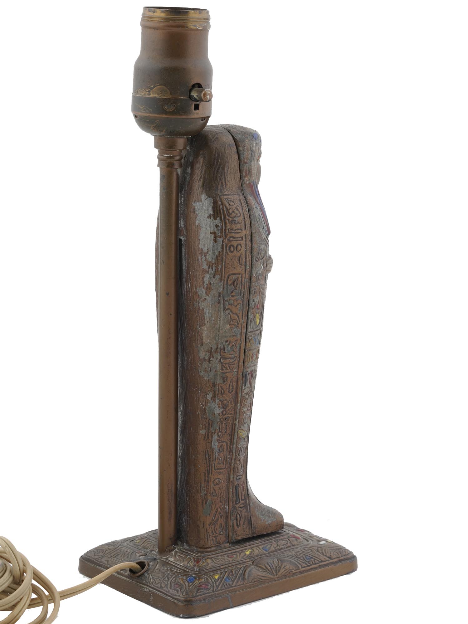 ANTIQUE ART DECO EGYPTIAN MUMMY LAMP BY ARONSON PIC-3